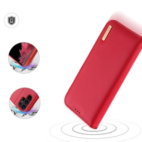 Dux Ducis Hivo etui Samsung Galaxy S23 Ultra pokrowiec z klapką portfel podstawka blokada RFID czerwone Dux Ducis Hivo etui Samsung Galaxy S23 Ultra pokrowiec z klapką portfel podstawka blokada RFID czerwone