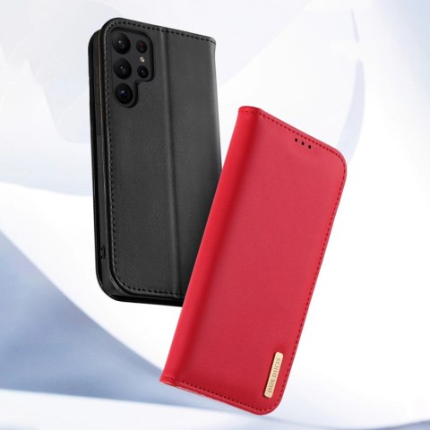 Dux Ducis Hivo etui Samsung Galaxy S23 Ultra pokrowiec z klapką portfel podstawka blokada RFID czerwone Dux Ducis Hivo etui Samsung Galaxy S23 Ultra pokrowiec z klapką portfel podstawka blokada RFID czerwone