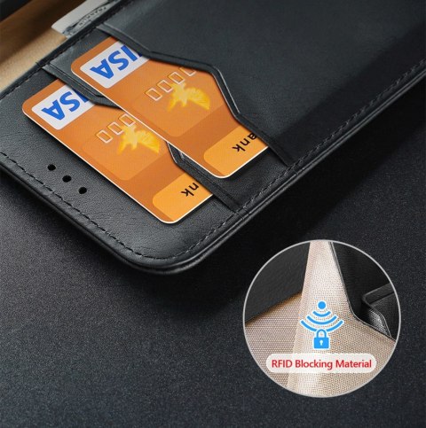 Dux Ducis Hivo etui Samsung Galaxy S23 Ultra pokrowiec z klapką portfel podstawka blokada RFID czerwone Dux Ducis Hivo etui Samsung Galaxy S23 Ultra pokrowiec z klapką portfel podstawka blokada RFID czerwone