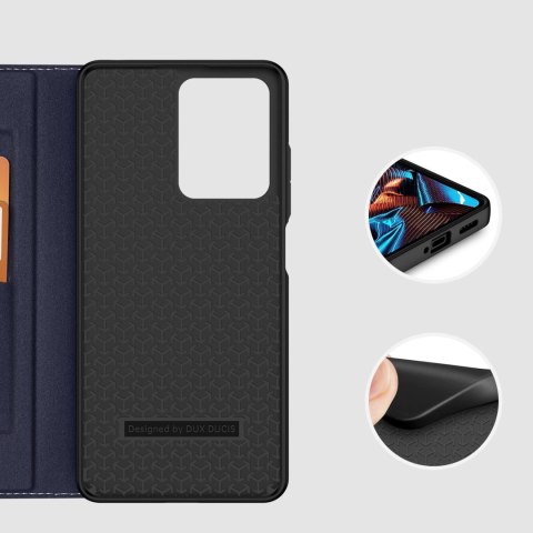 Dux Ducis Skin X2 etui do Xiaomi Redmi Note 12 Pro / Poco X5 Pro 5G pokrowiec z klapką portfel podstawka niebieskie