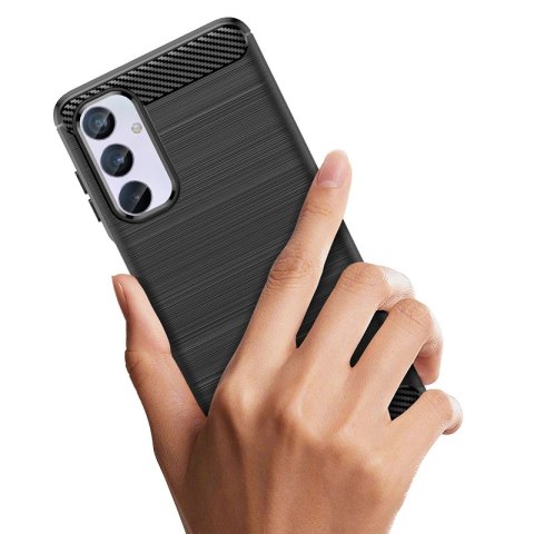 Elastyczne etui wzór karbon do Samsung Galaxy M54 Carbon Case - czarne Elastyczne etui wzór karbon do Samsung Galaxy M54 Carbon Case - czarne