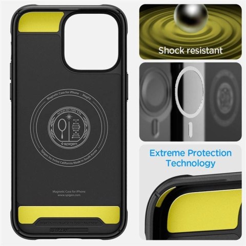Etui Spigen Rugged Armor Mag z MagSafe na iPhone 14 Pro Max - czarny mat Etui Spigen Rugged Armor Mag z MagSafe na iPhone 14 Pro Max - czarny mat