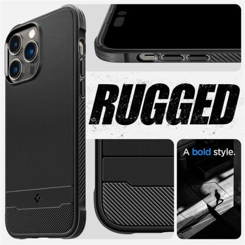 Etui Spigen Rugged Armor Mag z MagSafe na iPhone 14 Pro Max - czarny mat Etui Spigen Rugged Armor Mag z MagSafe na iPhone 14 Pro Max - czarny mat