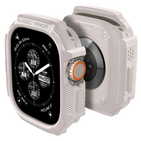 Etui Spigen Rugged Armor na Apple Watch Ultra 1 / 2 (49 mm) - beżowe Etui Spigen Rugged Armor na Apple Watch Ultra 1 / 2 (49 mm) - beżowe