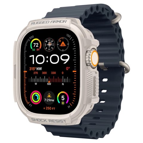 Etui Spigen Rugged Armor na Apple Watch Ultra 1 / 2 (49 mm) - beżowe Etui Spigen Rugged Armor na Apple Watch Ultra 1 / 2 (49 mm) - beżowe