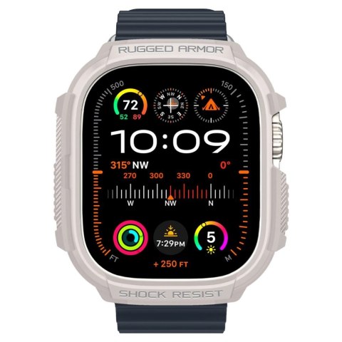 Etui Spigen Rugged Armor na Apple Watch Ultra 1 / 2 (49 mm) - beżowe Etui Spigen Rugged Armor na Apple Watch Ultra 1 / 2 (49 mm) - beżowe