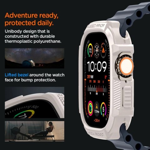 Etui Spigen Rugged Armor na Apple Watch Ultra 1 / 2 (49 mm) - beżowe Etui Spigen Rugged Armor na Apple Watch Ultra 1 / 2 (49 mm) - beżowe