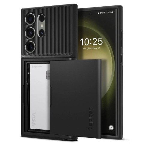 Etui Spigen Slim Armor CS na Samsung Galaxy S23 Ultra - czarne Etui Spigen Slim Armor CS na Samsung Galaxy S23 Ultra - czarne