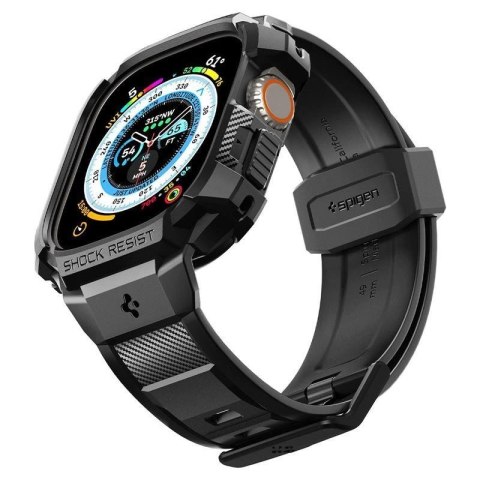 Etui z paskiem Spigen Rugged Armor Pro na Apple Watch Ultra (49 mm) - czarne Etui z paskiem Spigen Rugged Armor Pro na Apple Watch Ultra (49 mm) - czarne
