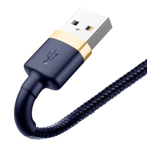 Kabel Baseus Cafule USB-A / Lightning 2.4A QC 3.0 1 m - niebiesko-złoty Kabel Baseus Cafule USB-A / Lightning 2.4A QC 3.0 1 m - niebiesko-złoty
