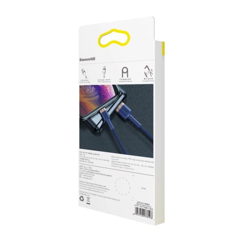 Kabel Baseus Cafule USB-A / Lightning 2.4A QC 3.0 1 m - niebiesko-złoty Kabel Baseus Cafule USB-A / Lightning 2.4A QC 3.0 1 m - niebiesko-złoty