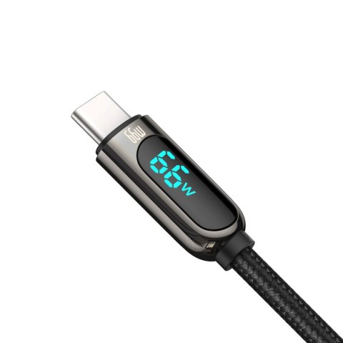 Kabel Baseus Display Fast Charging Data USB-A / USB-C 66W 1 m - czarny Kabel Baseus Display Fast Charging Data USB-A / USB-C 66W 1 m - czarny