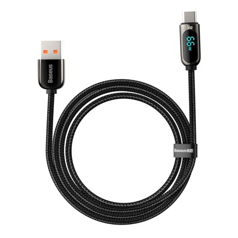 Kabel Baseus Display Fast Charging Data USB-A / USB-C 66W 1 m - czarny Kabel Baseus Display Fast Charging Data USB-A / USB-C 66W 1 m - czarny
