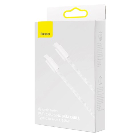 Kabel Baseus Dynamic Series USB-C / USB-C 100W 1 m - biały Kabel Baseus Dynamic Series USB-C / USB-C 100W 1 m - biały