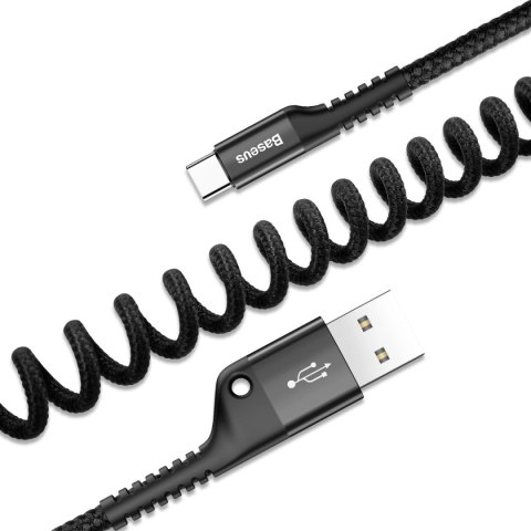 Kabel Baseus Fish Eye kabel USB-A / USB-C 2A 1m - czarny Kabel Baseus Fish Eye kabel USB-A / USB-C 2A 1m - czarny