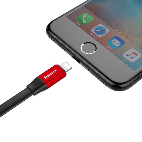 Kabel Baseus Nimble USB-A / Lightning 2A 0.23 m - czerwono-czarny