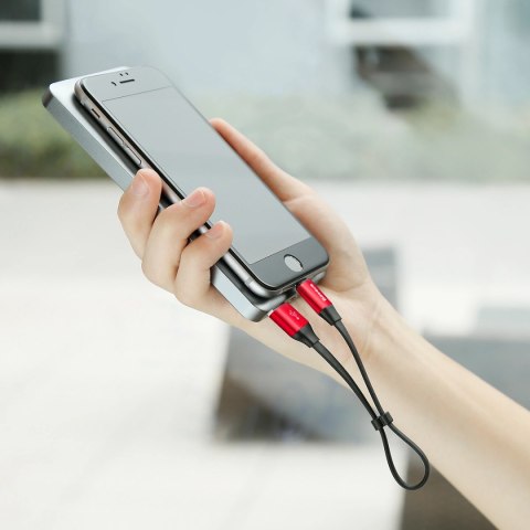 Kabel Baseus Nimble USB-A / Lightning 2A 0.23 m - czerwono-czarny
