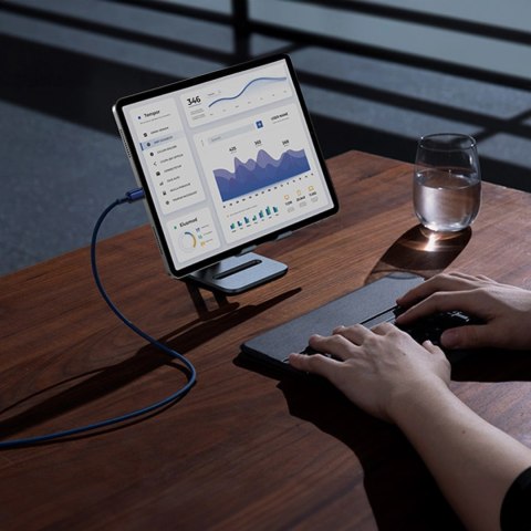 Kabel Baseus Tungsten Gold USB-C / USB-C 100W 2m - granatowy Kabel Baseus Tungsten Gold USB-C / USB-C 100W 2m - granatowy