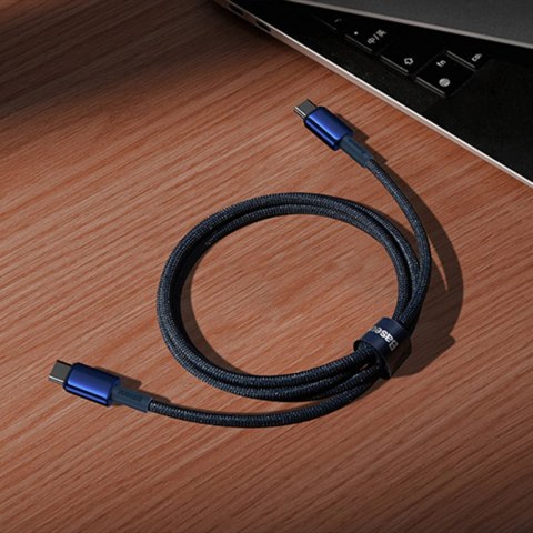 Kabel Baseus Tungsten Gold USB-C / USB-C 100W 2m - granatowy Kabel Baseus Tungsten Gold USB-C / USB-C 100W 2m - granatowy