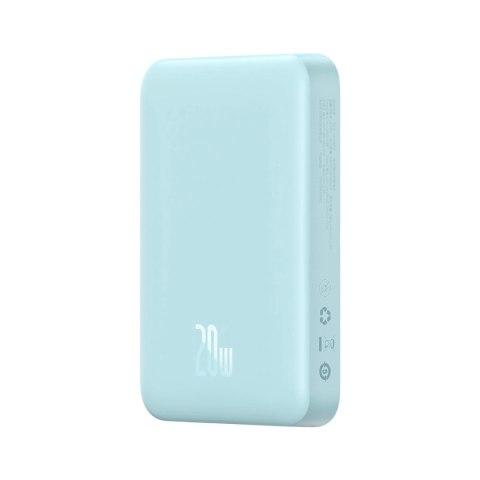 Powerbank Baseus Magnetic Mini indukcyjny 10000mAh 20W - niebieski + kabel USB-C - USB-C Powerbank Baseus Magnetic Mini indukcyjny 10000mAh 20W - niebieski + kabel USB-C - USB-C