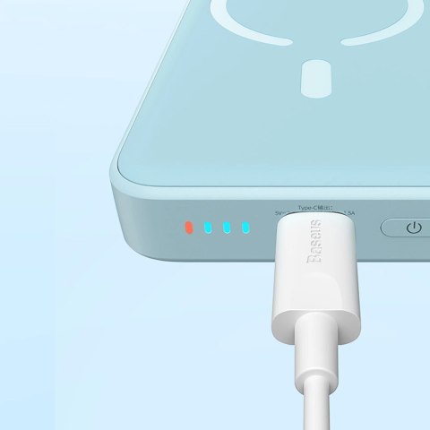 Powerbank Baseus Magnetic Mini indukcyjny 10000mAh 20W - niebieski + kabel USB-C - USB-C Powerbank Baseus Magnetic Mini indukcyjny 10000mAh 20W - niebieski + kabel USB-C - USB-C