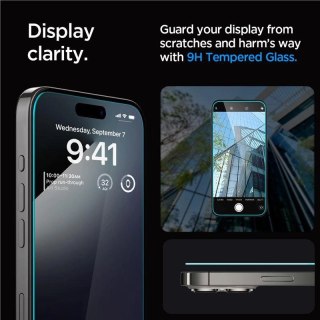Szkło hartowane Spigen Glas.tR EZ Fit na iPhone 15 Pro Max - 2 szt.