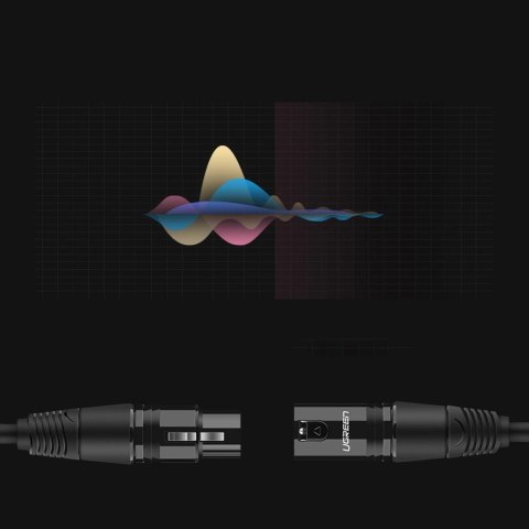 Ugreen przedłużacz kabel audio przewód mikrofonowy do mikrofonu XLR (żeński) - XLR (męski) 2 m (AV130) Ugreen przedłużacz kabel audio przewód mikrofonowy do mikrofonu XLR (żeński) - XLR (męski) 2 m (AV130)