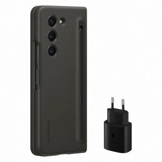 Zestaw etui silikonowe do Samsung Galaxy Z Fold 5 Slim Case + ładowarka sieciowa USB C 25W - czarny