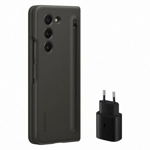 Zestaw etui silikonowe do Samsung Galaxy Z Fold 5 Slim Case + ładowarka sieciowa USB C 25W - czarny Zestaw etui silikonowe do Samsung Galaxy Z Fold 5 Slim Case + ładowarka sieciowa USB C 25W - czarny