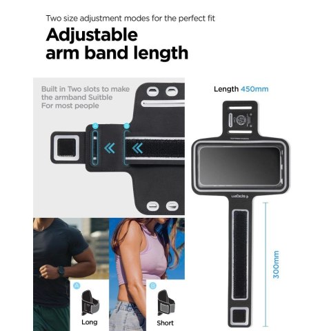 Armband Spigen A703 sportowy 6.9'' - czarny Armband Spigen A703 sportowy 6.9'' - czarny