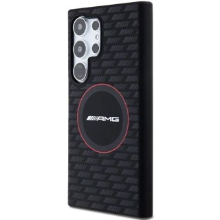Etui AMG Silicone Carbon Pattern MagSafe na Samsung Galaxy S24 Ultra - czarne