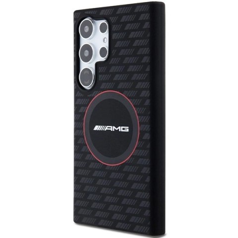 Etui AMG Silicone Carbon Pattern MagSafe na Samsung Galaxy S24 Ultra - czarne