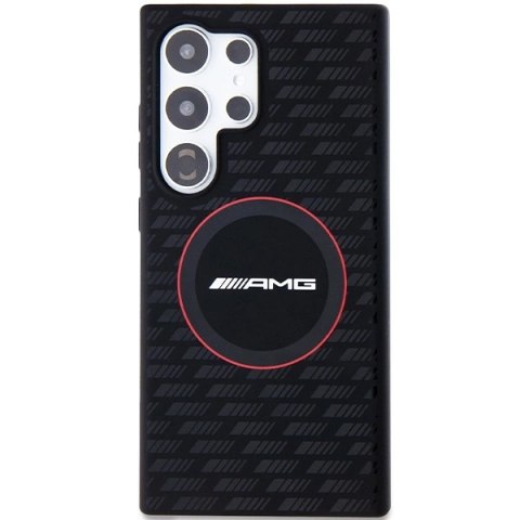 Etui AMG Silicone Carbon Pattern MagSafe na Samsung Galaxy S24 Ultra - czarne