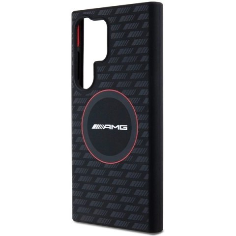 Etui AMG Silicone Carbon Pattern MagSafe na Samsung Galaxy S24 Ultra - czarne