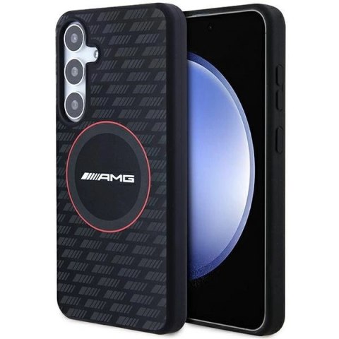 Etui AMG Silicone Carbon Pattern MagSafe na Samsung Galaxy S24+ - czarne Etui AMG Silicone Carbon Pattern MagSafe na Samsung Galaxy S24+ - czarne