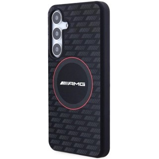 Etui AMG Silicone Carbon Pattern MagSafe na Samsung Galaxy S24+ - czarne