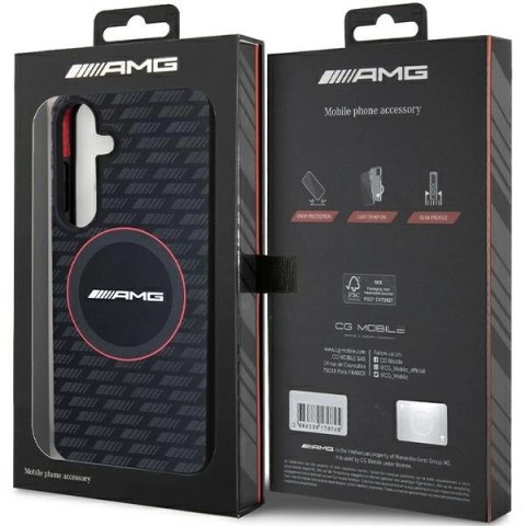Etui AMG Silicone Carbon Pattern MagSafe na Samsung Galaxy S24+ - czarne Etui AMG Silicone Carbon Pattern MagSafe na Samsung Galaxy S24+ - czarne