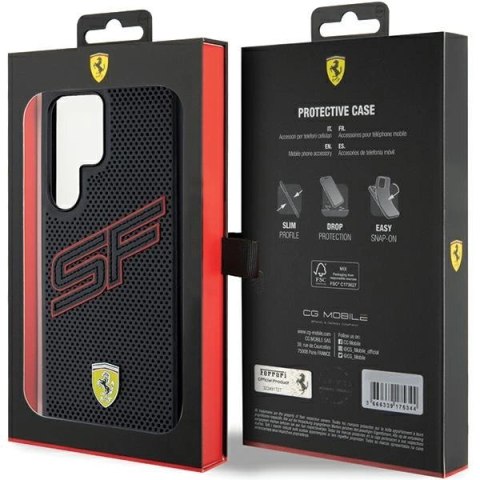 Etui Ferrari Big SF Perforated na Samsung Galaxy S24 Ultra - czarne Etui Ferrari Big SF Perforated na Samsung Galaxy S24 Ultra - czarne