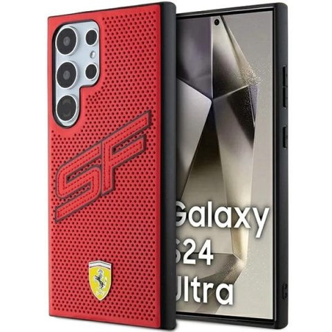 Etui Ferrari Big SF Perforated na Samsung Galaxy S24 Ultra - czerwone Etui Ferrari Big SF Perforated na Samsung Galaxy S24 Ultra - czerwone