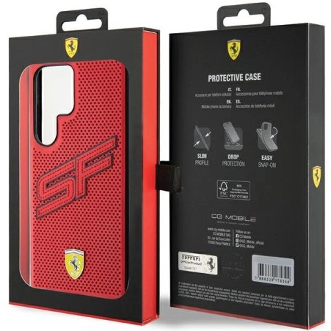 Etui Ferrari Big SF Perforated na Samsung Galaxy S24 Ultra - czerwone Etui Ferrari Big SF Perforated na Samsung Galaxy S24 Ultra - czerwone