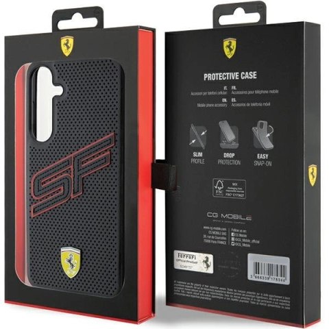 Etui Ferrari Big SF Perforated na Samsung Galaxy S24+ - czarne Etui Ferrari Big SF Perforated na Samsung Galaxy S24+ - czarne