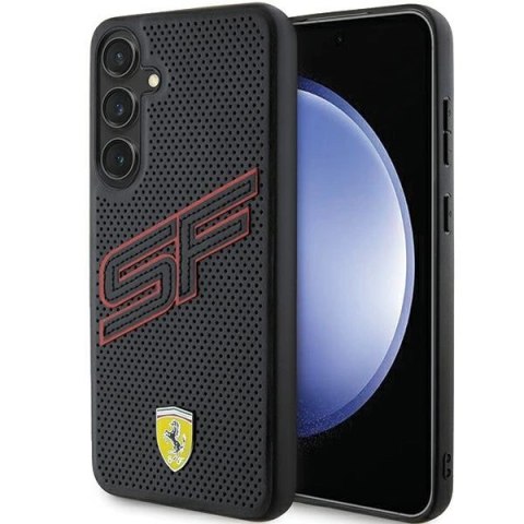 Etui Ferrari Big SF Perforated na Samsung Galaxy S24 - czarne Etui Ferrari Big SF Perforated na Samsung Galaxy S24 - czarne
