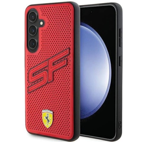 Etui Ferrari Big SF Perforated na Samsung Galaxy S24+ - czerwone Etui Ferrari Big SF Perforated na Samsung Galaxy S24+ - czerwone