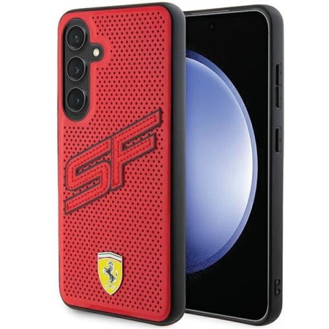 Etui Ferrari Big SF Perforated na Samsung Galaxy S24 - czerwone Etui Ferrari Big SF Perforated na Samsung Galaxy S24 - czerwone