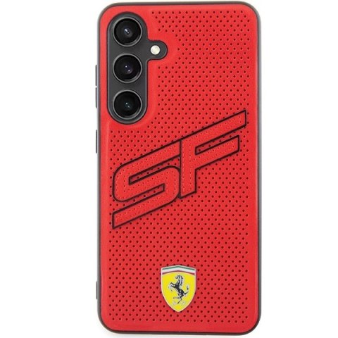 Etui Ferrari Big SF Perforated na Samsung Galaxy S24 - czerwone Etui Ferrari Big SF Perforated na Samsung Galaxy S24 - czerwone