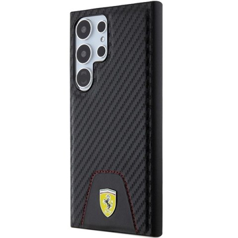 Etui Ferrari Carbon Stitched Bottom na Samsung Galaxy S24 Ultra - czarne Etui Ferrari Carbon Stitched Bottom na Samsung Galaxy S24 Ultra - czarne