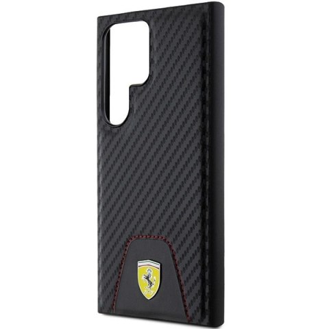 Etui Ferrari Carbon Stitched Bottom na Samsung Galaxy S24 Ultra - czarne Etui Ferrari Carbon Stitched Bottom na Samsung Galaxy S24 Ultra - czarne