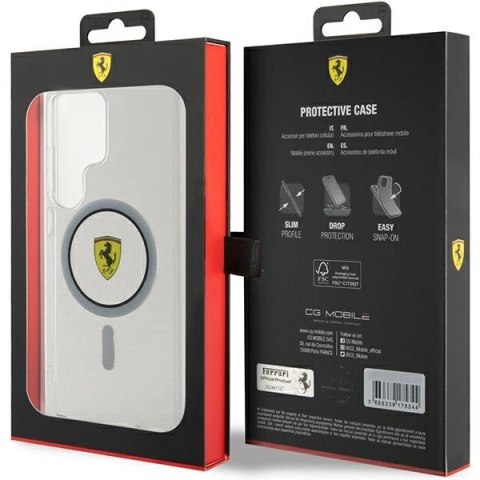 Etui Ferrari IML Transp Inner Circle Line MagSafe na Samsung Galaxy S24 Ultra - czarne Etui Ferrari IML Transp Inner Circle Line MagSafe na Samsung Galaxy S24 Ultra - czarne