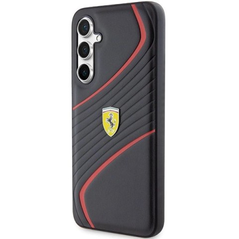 Etui Ferrari Twist Metal Logo na Samsung Galaxy S23 FE - czarne Etui Ferrari Twist Metal Logo na Samsung Galaxy S23 FE - czarne