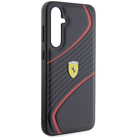 Etui Ferrari Twist Metal Logo na Samsung Galaxy S23 FE - czarne Etui Ferrari Twist Metal Logo na Samsung Galaxy S23 FE - czarne